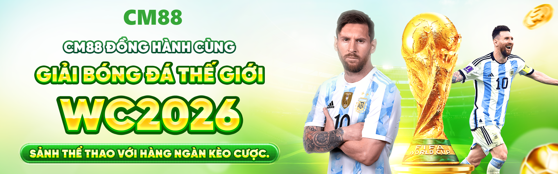 CM88 cùng OKVIP góp sức với các thương hiệu đáng tin cậy, lan tỏa tinh thần thể thao sôi động trong mùa World Cup 2026.